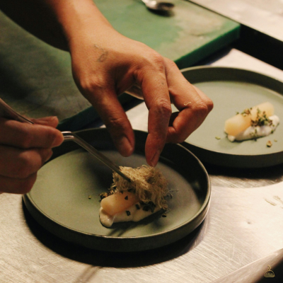 Chef preparing meal